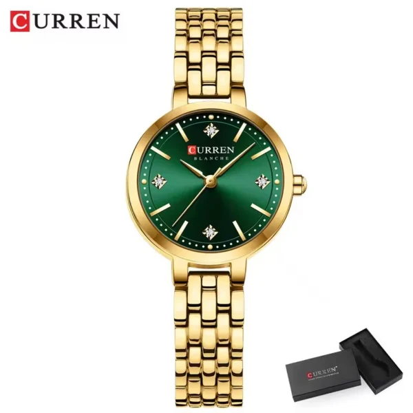 Curren 9106 Ladies Watch - Gold Green | Rovelle