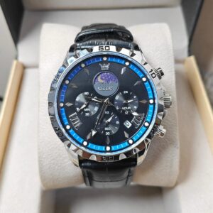 Olevs 2949 L- Silver Black Blue For Men | Rovelle