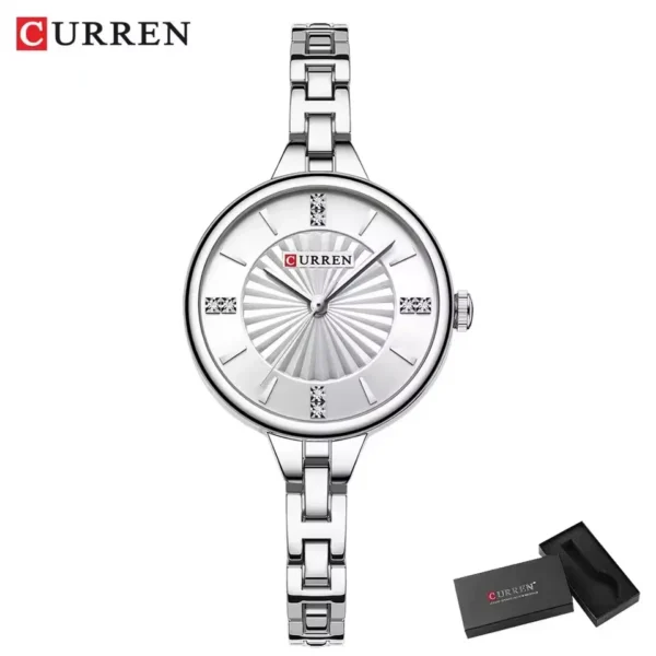 Curren 9097 CH For Women - Silver | Rovelle