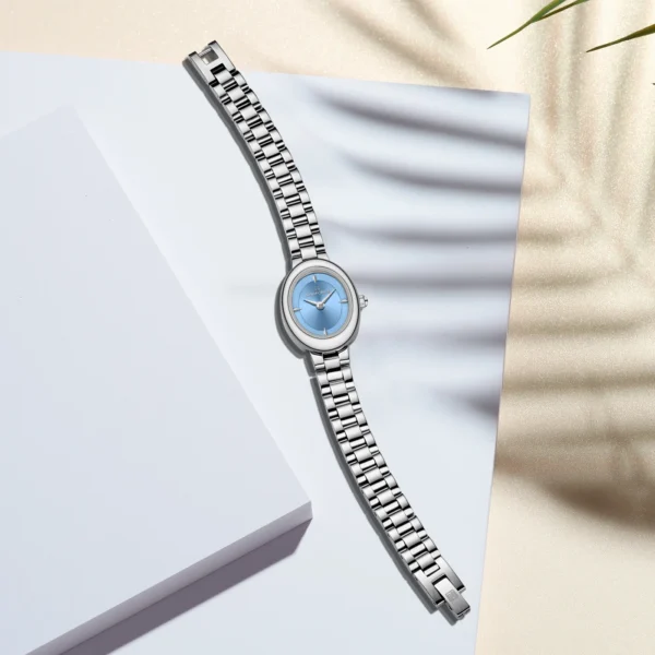 NAVIFORCE 5081 Ch Women Watch - Silver Sky Blue | Rovelle