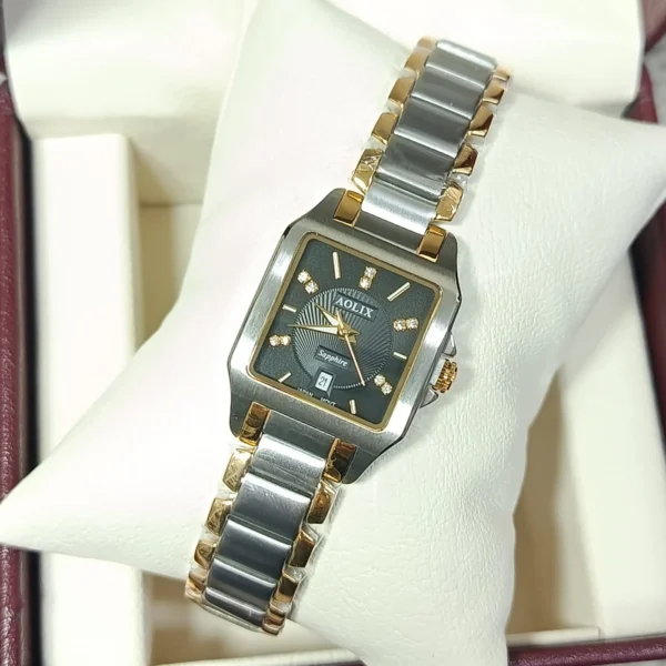 Aolix 9198 Women Watch - Silver Gold Black | Rovelle