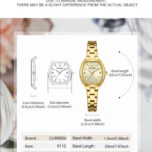 Curren 9112 Ladies Watch - Silver | Rovelle