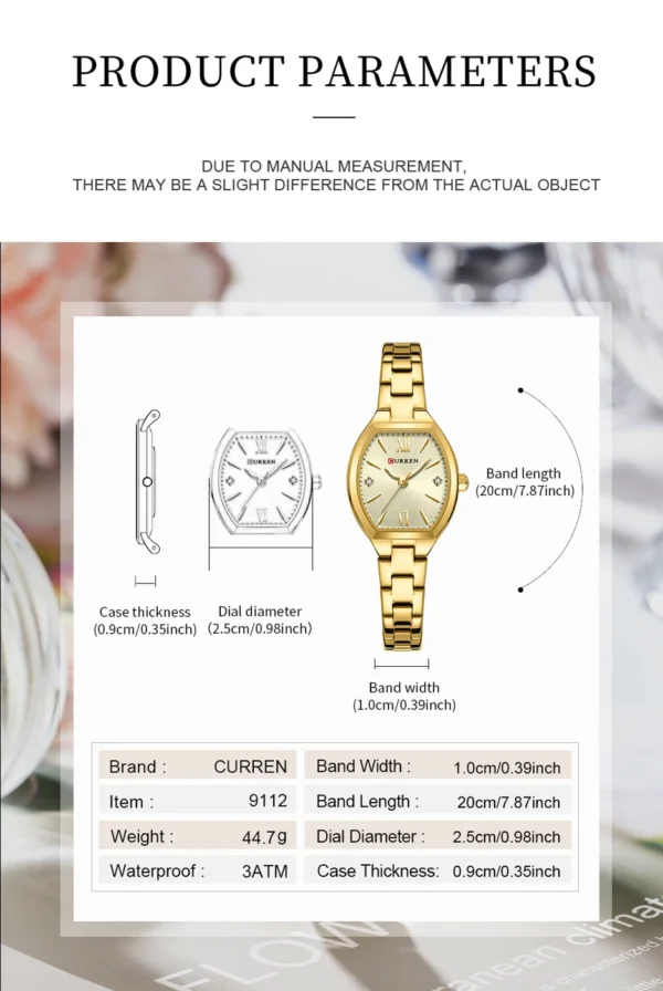 Curren 9112 Ladies Watch - Silver | Rovelle