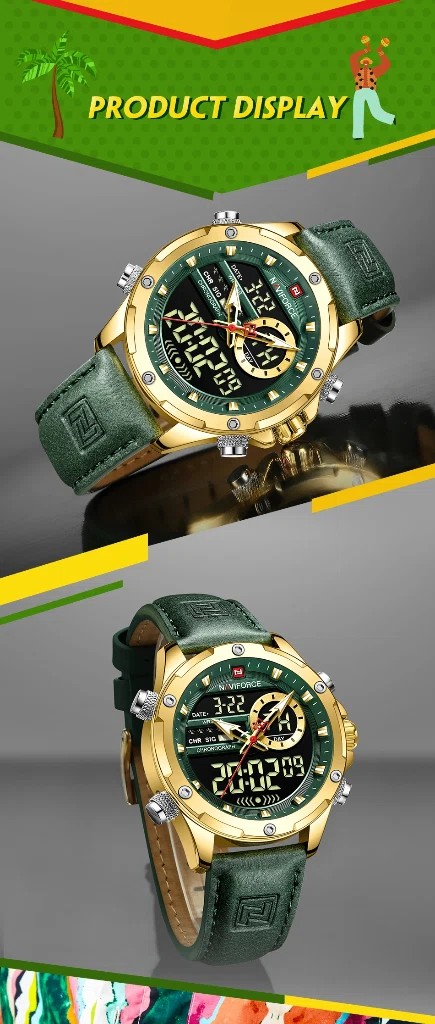 Naviforce 9208 L - Golden Green | Rovelle