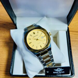 Soloni 1014 For Men - Silver Gold With Premium Box | Rovelle