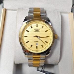Soloni 1009 For Men - Silver Gold With Premium Box | Rovelle