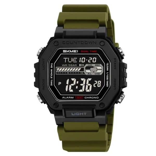 Skmei 2523 Silicone strap Men - Black Green Skmei 2523 Silicone strap Men - Black Green | Rovelle