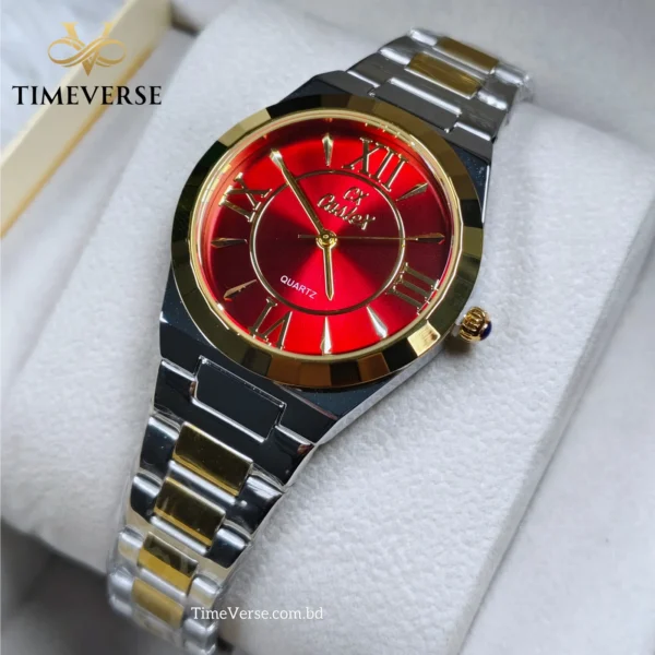 Caslex 026 Ladies Watch - Silver Gold Red Caslex 026 Ladies Watch - Silver Gold Red | Rovelle