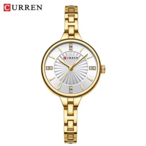 Curren 9097 CH For Women - Gold White | Rovelle