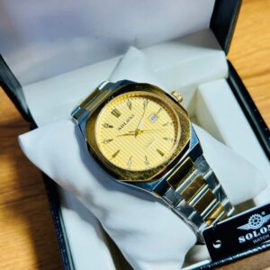 Soloni 1014 For Men - Silver Gold With Premium Box | Rovelle