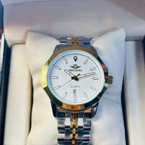 Soloni 1007 For Men - Silver Gold White With Premium Box | Rovelle