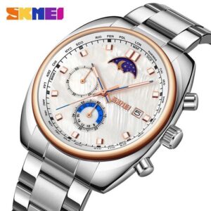 SKMEI 9325 For Men - Silver Rose White | Rovelle