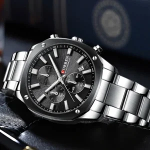 Curren 8490 - Silver Black | Rovelle