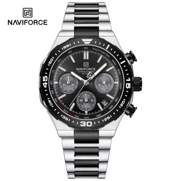 Naviforce 8049 - Silver Black For Man | Rovelle