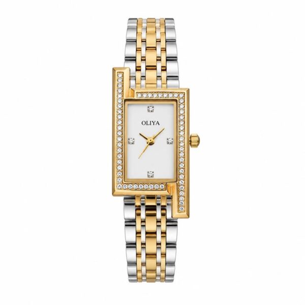 Oliya 6818 Ladies Watch - Silver Gold White Oliya 6818 Ladies Watch - Silver Gold White | Rovelle