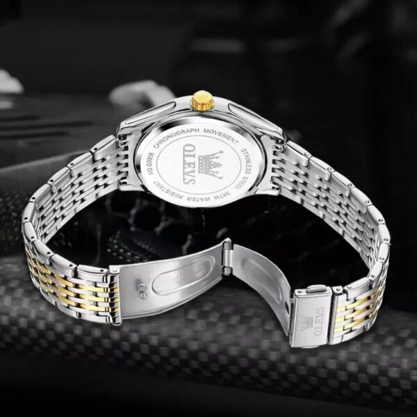 Olevs 9908 CH For Man - Silver Gold Blue | Rovelle