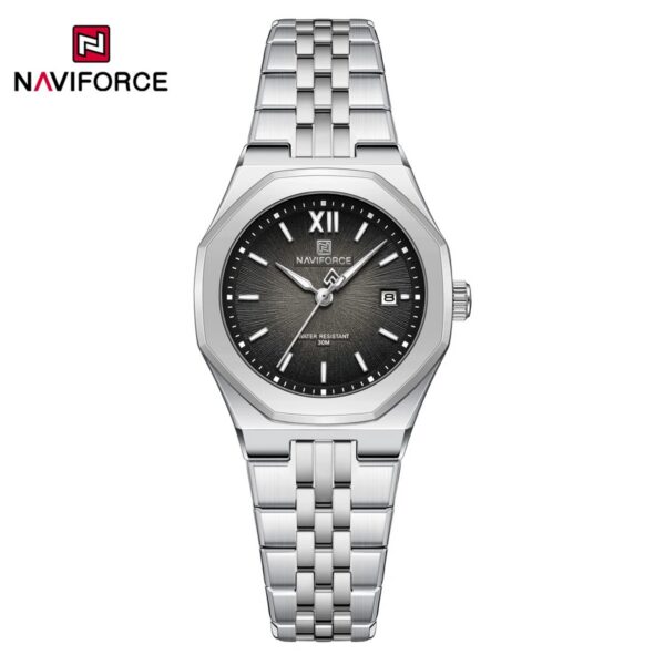 Naviforce 5078 CH For Women - Silver Black Naviforce 5078 CH For Women - Silver Black | Rovelle