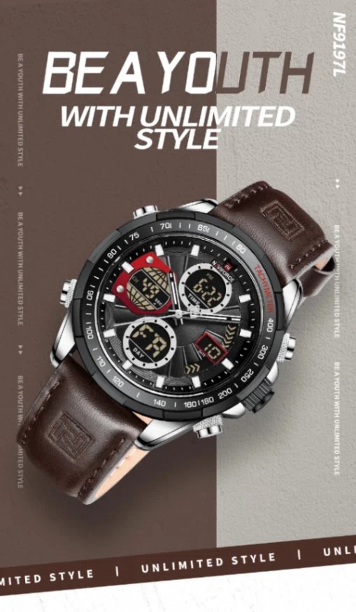 Naviforce 9197 L - Black Coffee | Rovelle
