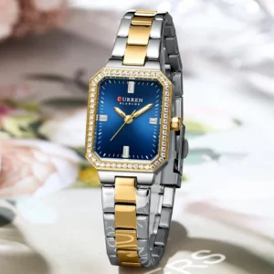 Curren 9102 CH For Women - Silver Gold Blue | Rovelle