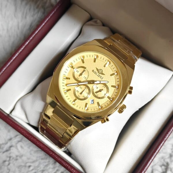 Soloni 3004M For Men - Gold With Premium Box | Rovelle