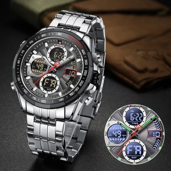 Naviforce 9197 CH - Silver Black Naviforce 9197 CH - Silver Black | Rovelle