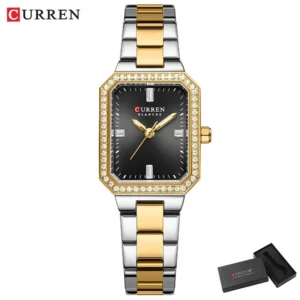 Curren 9102 CH For Women - Silver Gold Black | Rovelle
