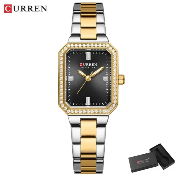 Curren 9102 CH For Women - Silver Gold Black | Rovelle