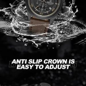 Naviforce 8075 For Men - Dark Brown Black | Rovelle
