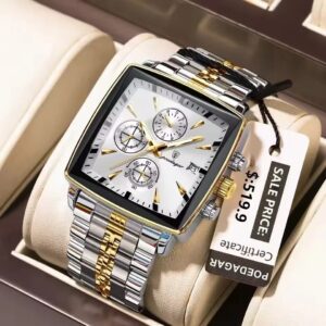 Poedagar 866 Men's Watch - Gold White | Rovelle