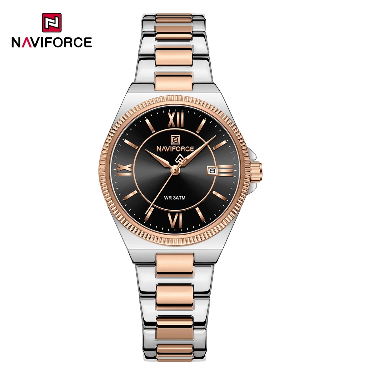 Naviforce 5073 Women's Watch - Silver Rose Black