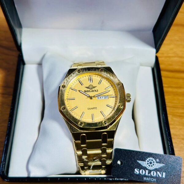 Soloni 1012M For Men - Gold with Premium Box | Rovelle