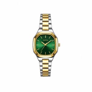 Oliya 831 Ladies Watch - Silver Gold Green | Rovelle