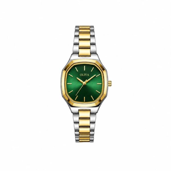 Oliya 831 Ladies Watch - Silver Gold Green Oliya 831 Ladies Watch - Silver Gold Green | Rovelle