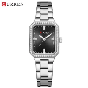 Curren 9102 CH For Women - Silver Black | Rovelle
