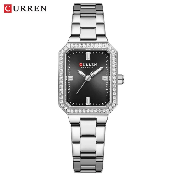 Curren 9102 CH For Women - Silver Black | Rovelle