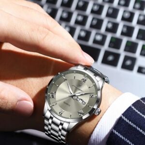 Poedagar 978 CH For Men - Silver Gray | Rovelle