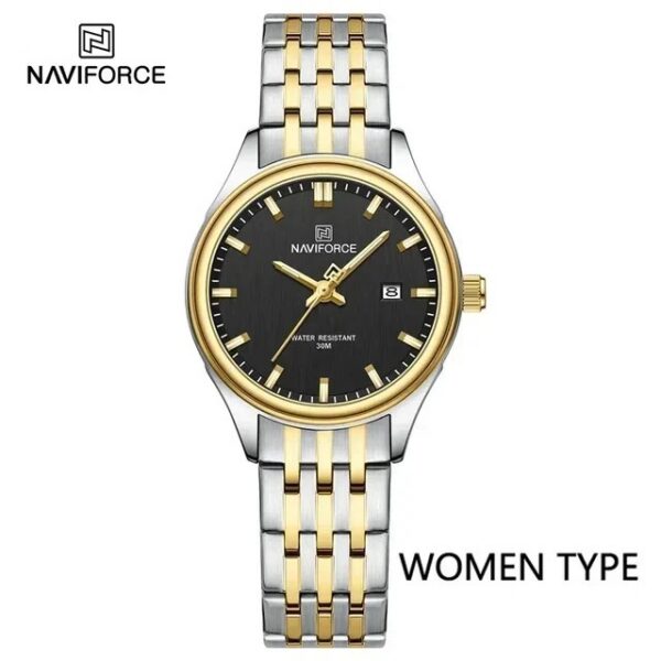 Naviforce 8039 - Gold Black For Woman Naviforce 8039 - Gold Black For Woman | Rovelle