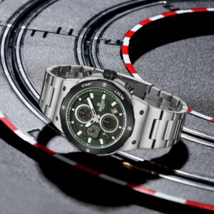 Naviforce 8072 For Men - Silver Green | Rovelle