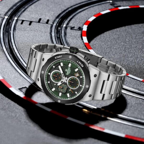 Naviforce 8072 For Men - Silver Green | Rovelle
