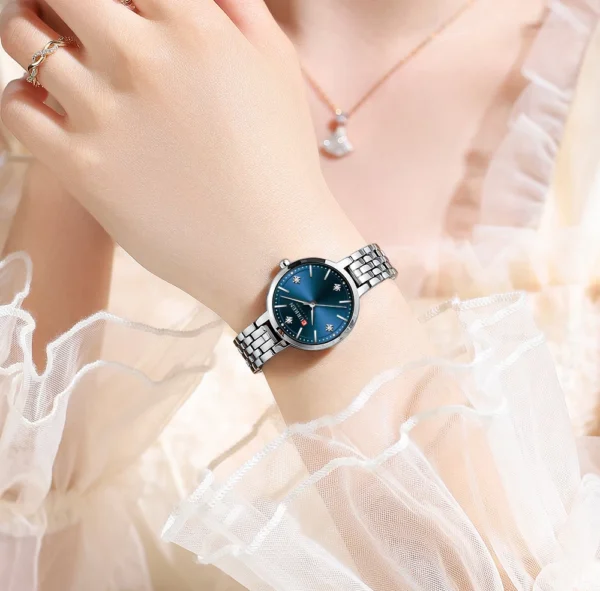 Curren 9106 Ladies Watch - Silver Blue | Rovelle