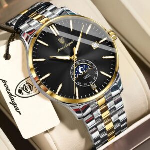 Poedagar 854 CH For Men - Silver Gold Black | Rovelle