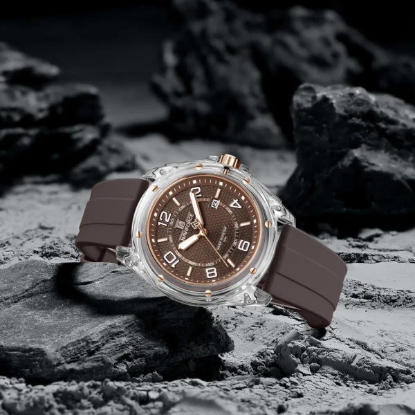 NAVIFORCE 6119 T For Men - Silver Coffee | Rovelle