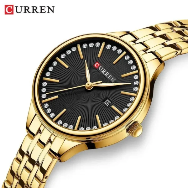 Curren 9099 For Women - Gold Black | Rovelle