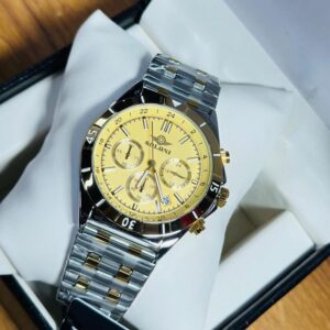 Soloni 3012 M For Men - Silver Gold With Premium Box | Rovelle