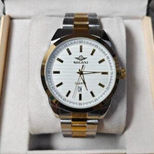 Soloni 1009 For Men - Silver Gold White With Premium Box | Rovelle