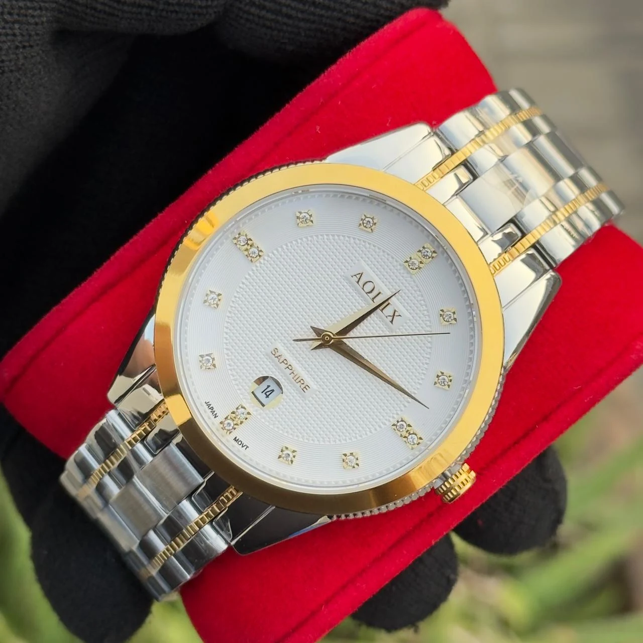 Aolix 9140 Men's Watch - Silver Gold White | Rovelle