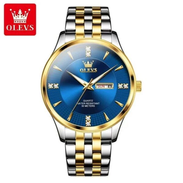 Olevs 5598 CH - Gold Blue For Men | Rovelle