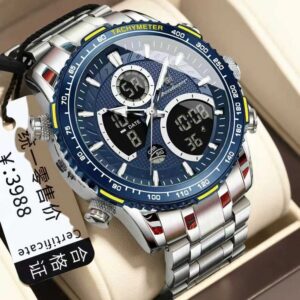 Poedagar 127CH For Men - Silver Blue | Rovelle
