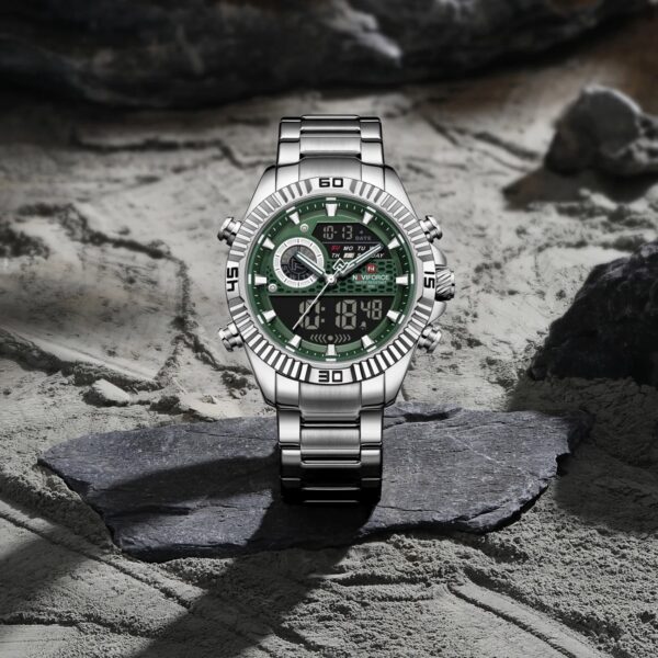 Naviforce 9262 CH - Silver Green | Rovelle
