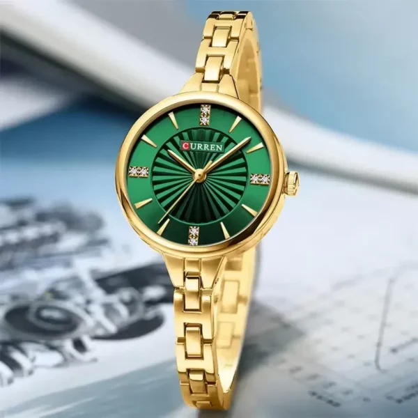 Curren 9097 CH For Women - Gold Green Curren 9097 CH For Women - Gold Green | Rovelle